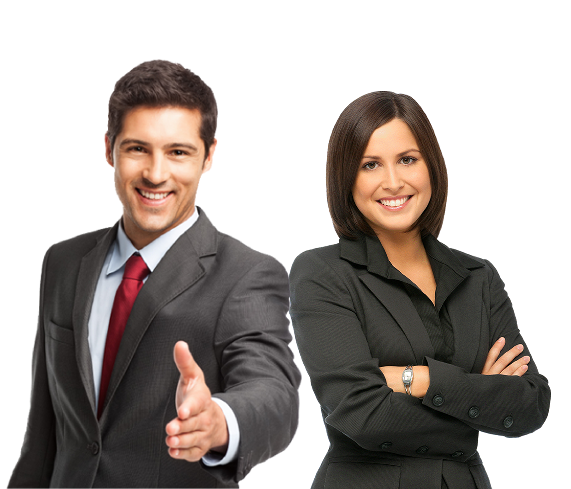 Man and lady smiling